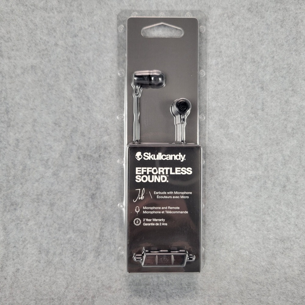 Skullcandy Jib Wired Earbuds 3.5mm AUX Plug Black Microphone Remote S2DUYK-343